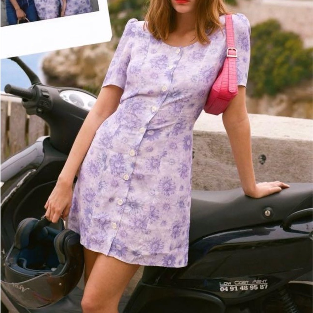 Rouje Lilac Floral Marseille Summer Dress
